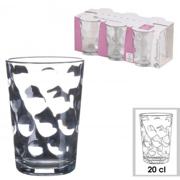 Lot de 6 Verres Pasabahce à Eau 20 cl Transparent Gobelets à Jus