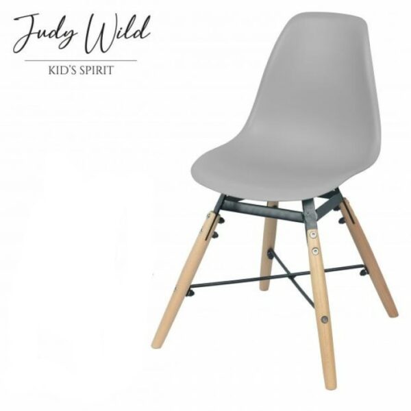 Chaise grise couleur mixte enfant pour bureau et chambre Judy Wild