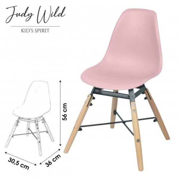 Chaise enfant rose JENA JUNOIR signé Judy Wild