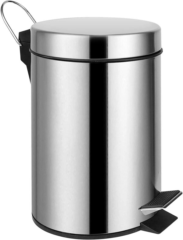 Poubelle de salle de bain à pédale inox 3 litres