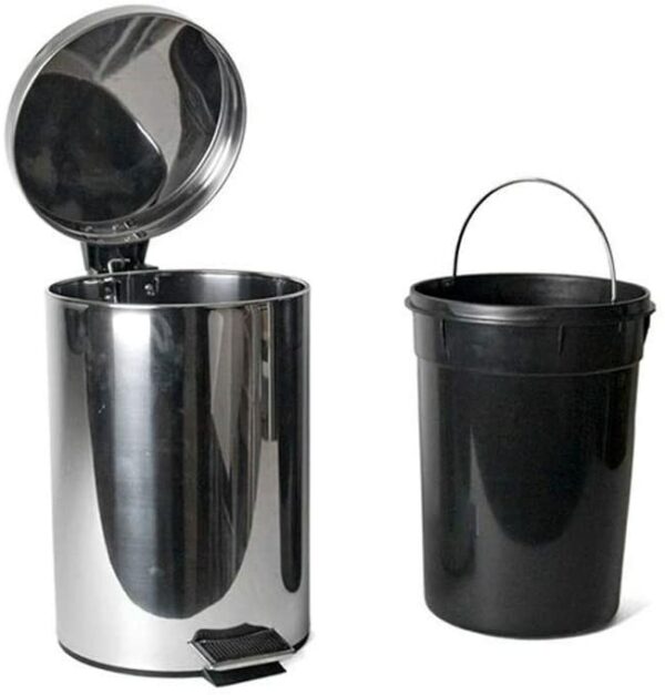 Poubelle inox 3 litres avec seau amovible pédale