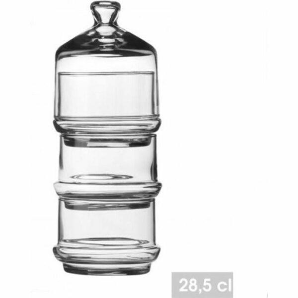 Bonbonnière 3 Niveaux Empilables en Verre hapygood pas cher