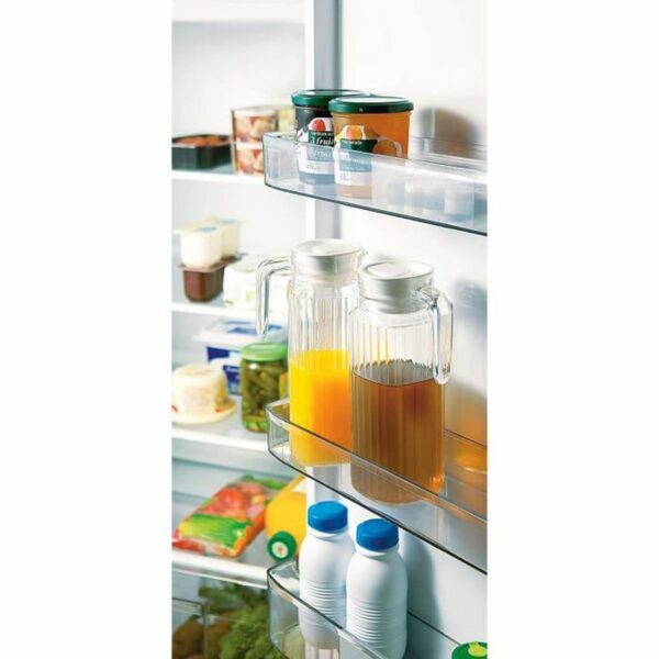 Grand Pichet LINE Porte Frigo 1,2 L Avec bouchon et Couvercle Amovible Grille Antichute Glaçon Carafe Transparent