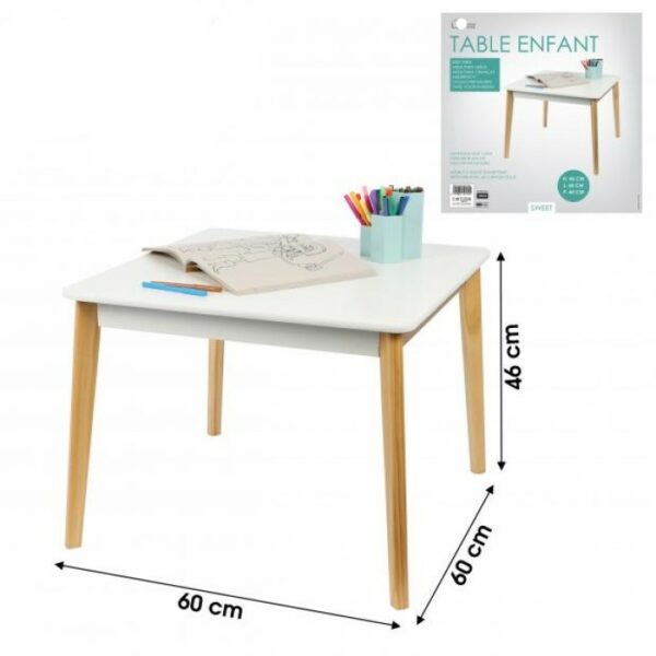 Meuble bureau table chambre enfant blanc avec pieds en pin hapygood à petit prix