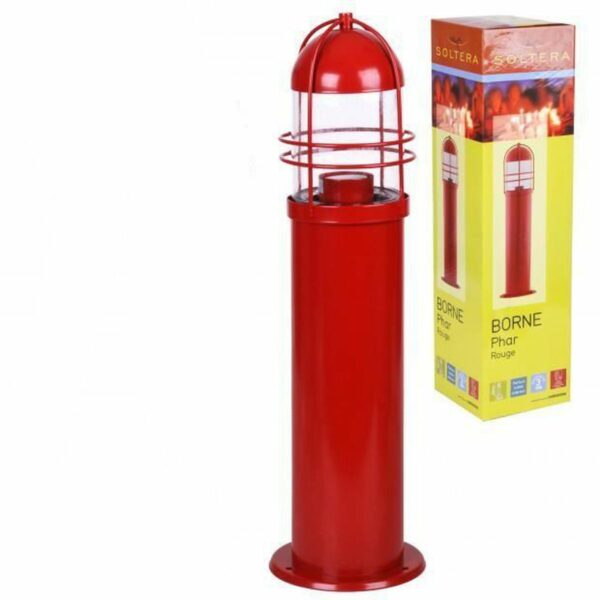Potelet Borne Phare Rouge Eclairage Lumière Jardin hapygood à petit prix
