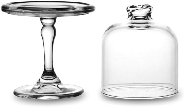 Présentoir à Pâtisserie en Verre Transparent avec Cloche en Verre pour Gâteaux Hapygood