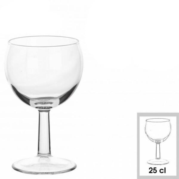 Verre à Vin Ballon à Pied 25 cl Hapygood