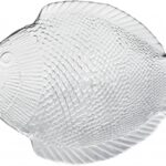 Assiette Service à Poisson en Verre Transparent Hapyggod pas cher