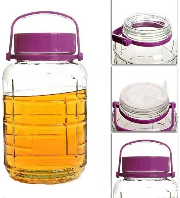 Bocal De Conservation Aliments en Verre Transparent avec Couvercle Hapygood