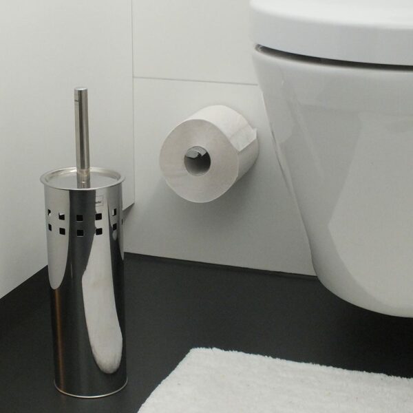 Balai WC avec Porte-Balai en Acier Inoxydable HAPYGOOD
