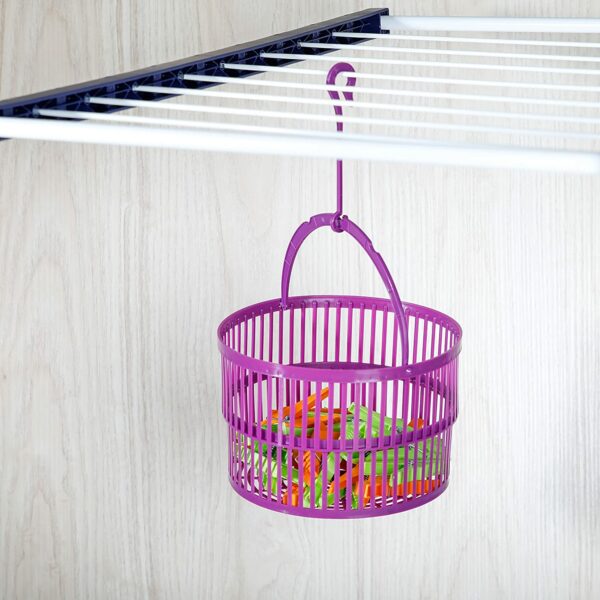Panier Extensible Plastique Avec 24 Pinces à Linge hapygood à petit prix