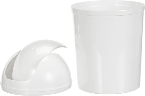 Poubelle de Salle de Bain Blanche à Bascule à petit prix hapygood