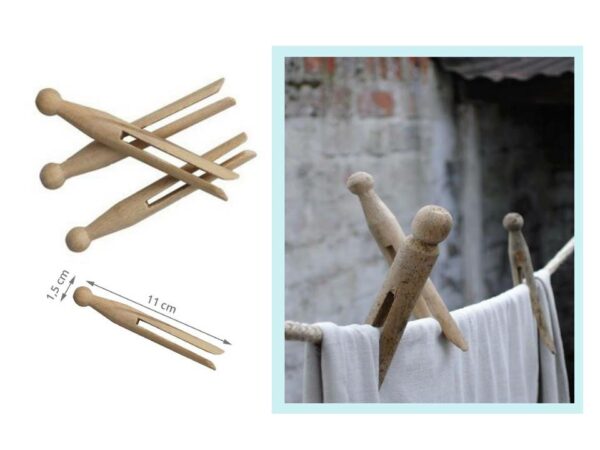 Pinces à linge Ecologique Design Forme Vintage en Bois de hêtre achat vente en ligne à petit prix hapygood