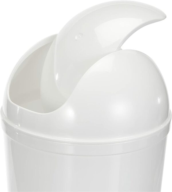 Poubelle Boule de Salle de Bain Blanche à Bascule Clapet hapygood pas cher