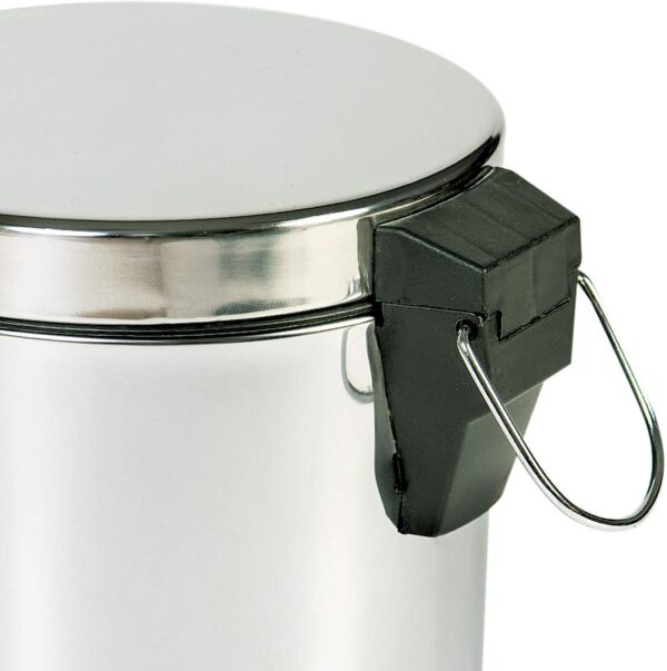 Poubelle inox 3 litres inox avec anse de transport