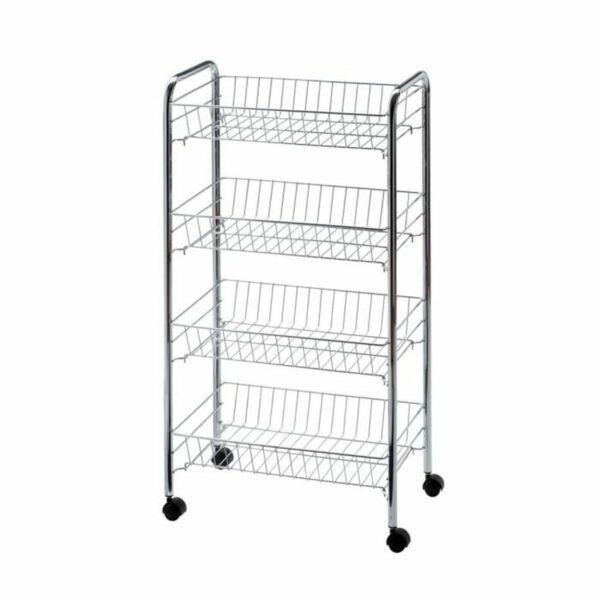 Chariot de Rangement inox chromé pour la Maison, la Cuisine, Bureau hapygood