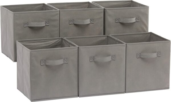 Cube intissé Boite de Rangement Pliable Gris Anthracite hapygood à petit prix