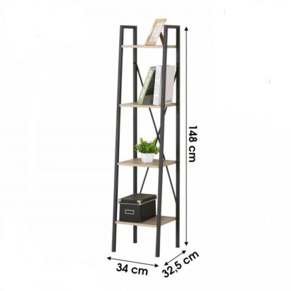 Etagère COLORADO Meuble Style Industriel 4 Niveaux hapygood à petit prix