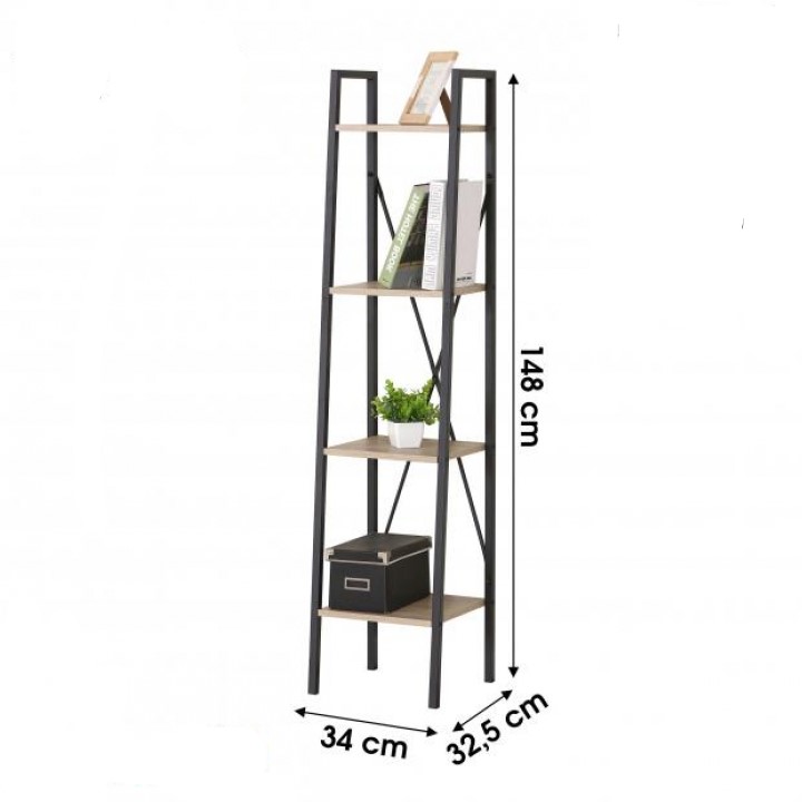 achat vente en ligne hapygood à petit prix Bibliothèque Etagère COLORADO Meuble de Rangement Style Industriel 4 Niveaux-151373 Etagère COLORADO Meuble Style Industriel 4 Niveaux hapygood à petit prix