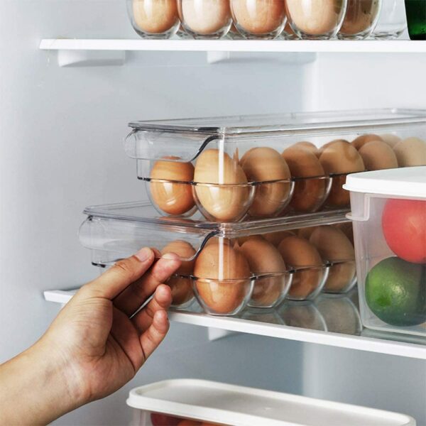 Boite à Œufs Casier de Rangement Transparent Frigo Empilable Stockage 24 Œufs Frais hapygood à petit prix commerce en ligne