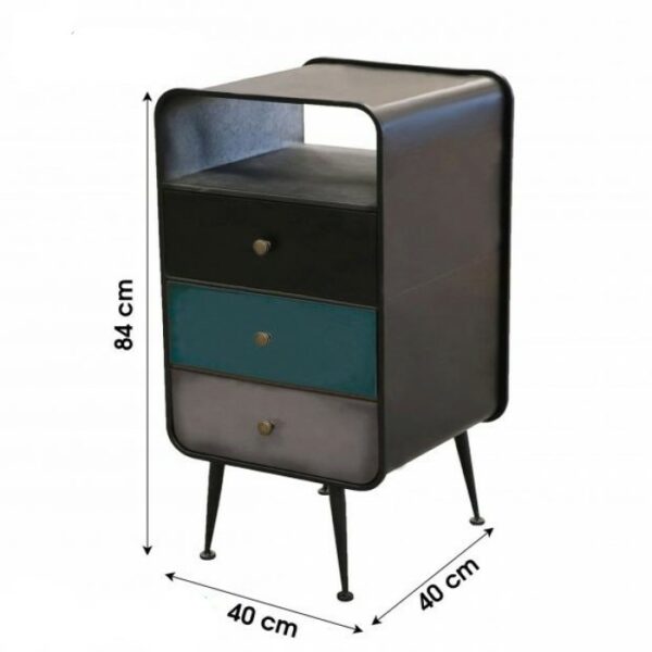 Commode Chevet Commode Table de Nuit en Métal hapygood meuble à petit prix