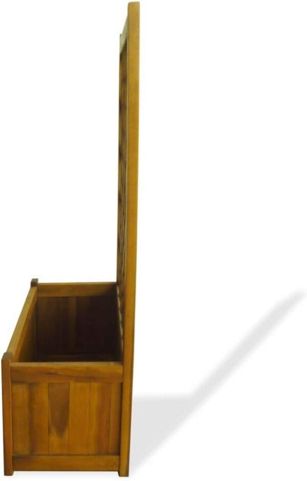 Bac Treillis en Bois Jardinière Rectangle Fleurs grimpantes – 80 x 40 x H.130 cm