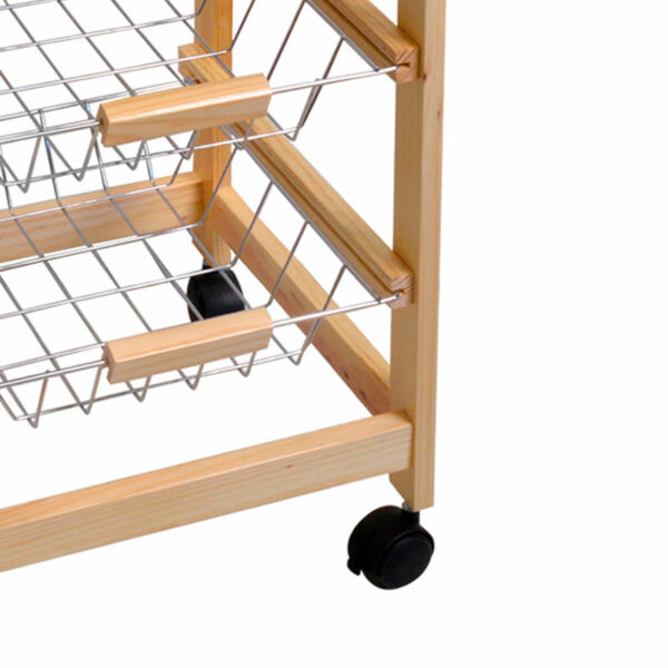 Desserte de Cuisine Bois Meuble Multi-Usages