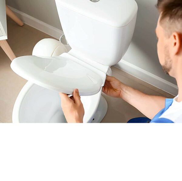 Jeu de charnières Complet Fixation en Plastique SOLIDE Pour Abattant WC Toilettes