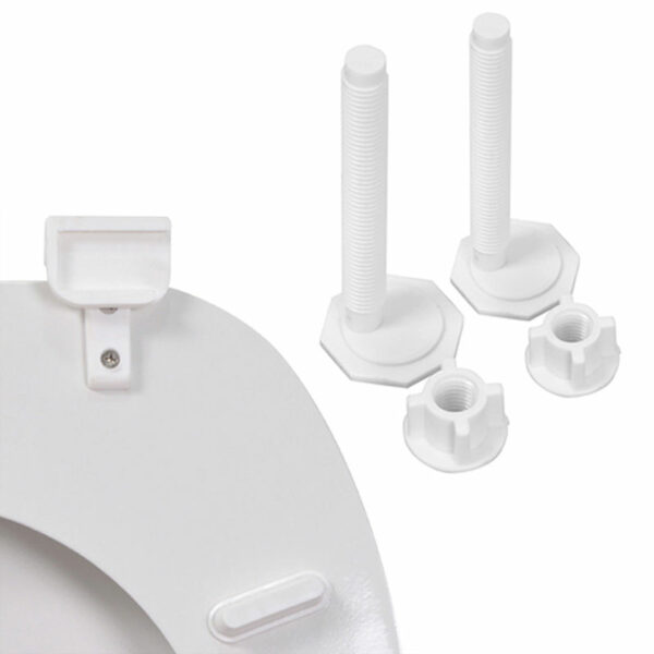 Fixation en Plastique SOLIDE Pour Abattant WC Toilettes Jeu de charnières Complet