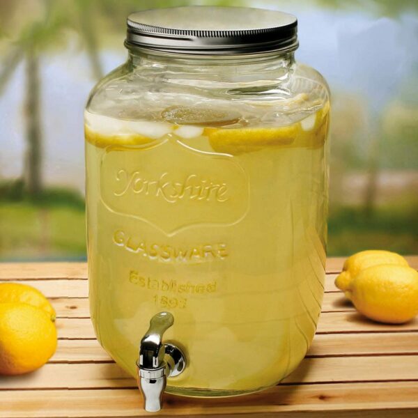 DISTRIBUTEUR DE BOISSONS VERRE 8 L AVEC ROBINET