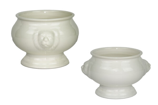 Bol à Soupe Tête de Lion Céramique Blanc 450 ml – 14,8 x 12 x 8,5 cm