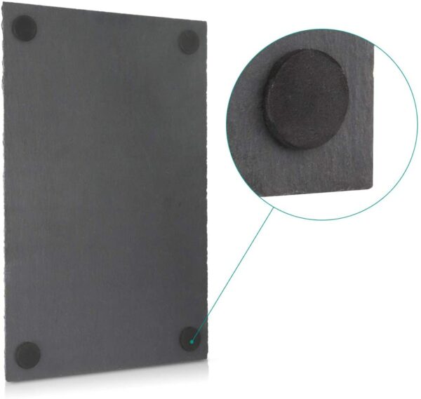 Coupe Foie Gras Avec Poignée en Inox Sur Plateau Ardoise Rectangulaire Avec Lyre – 25X13X3.5 cm