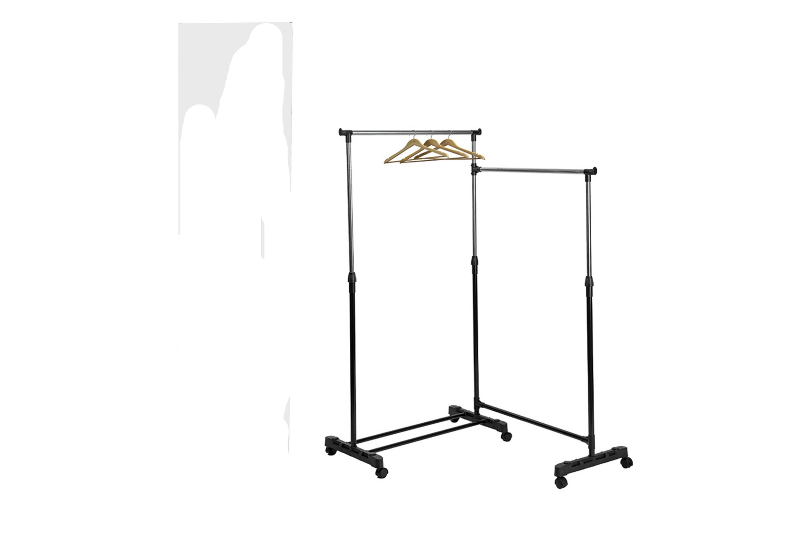 Portant à Vêtements Rond Sur Roulettes Laohucai - Acier Et Plastique - 75x75x135 Cm - Blanc - Pour Boutique, Chambre, Magasin