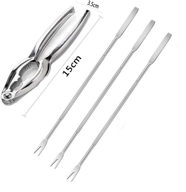 Set Outils Fruits de Mer Inox Kit 8 Pièces