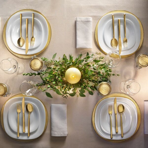 Assiette Plate en Verre Opale 31 x 31 cm
