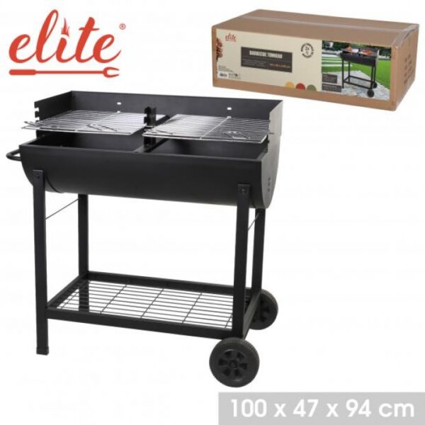 Barbecue à Charbon Sur Pieds à Roues