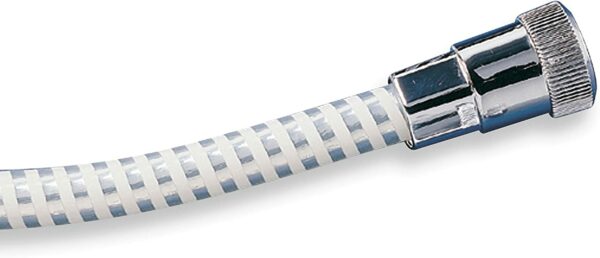 Flexible PVC de Douche Blanc Chromé Biflex Renforcé 2 Mètres