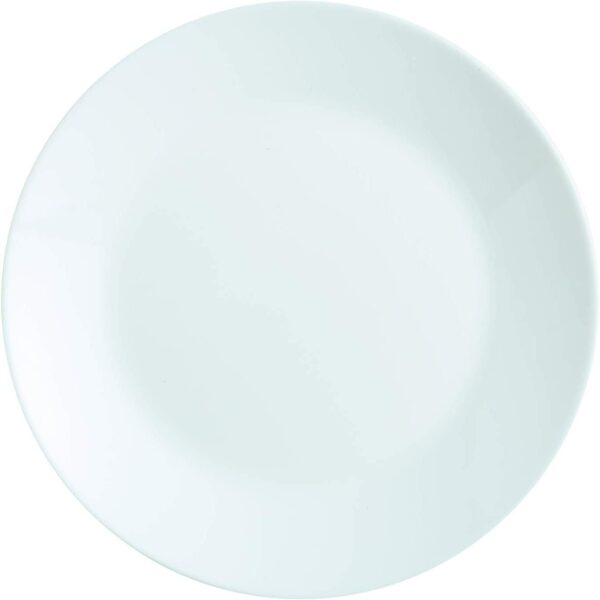 Assiette Plate Zelie Blanche Verre Opale 25 cm