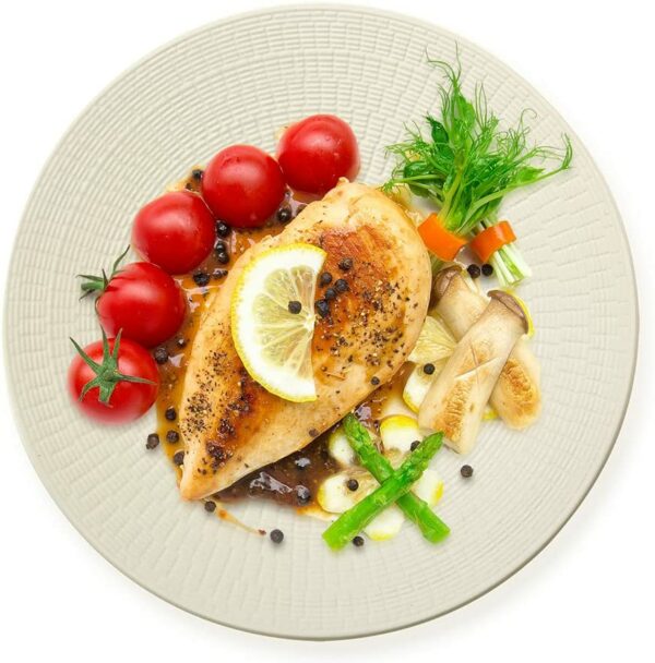 Assiette Blanche Plate NORDIC 28 cm Lot de 6