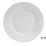 6 Assiettes Blanche Plate NORDIC 28 cm