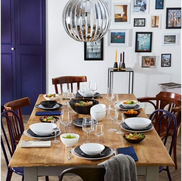 Assiette Plate 25 cm Zelie Noir Opale