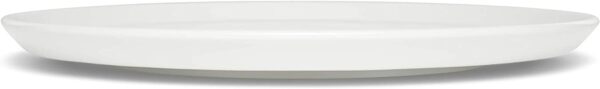 Assiette Plate Blanche Bohème 27 cm en Porcelaine ( Lot de 6 ) Pour Salade Fraîcheur Plat à Pizza en Grès Haute Gamme