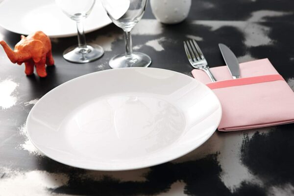Assiette Plate Zelie Blanche Verre Opale 25 cm