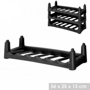 Etagère Range Bouteille Modulable 6 Bouteilles Cave à Vin Casier à Bouteilles Rangement Pour Bouteille de Vin Bouteille D’eau Plastique 56 x 25 xH.13 cm