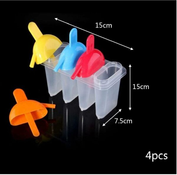 Set 4 Moules à Glace Avec Bâtonnet Crèmes Glacées Sorbets