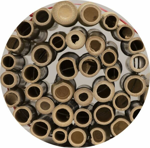 Rouleau de Bordure Jardin en Bambou Naturel Clôture Décorative Pour Terrasse – L.100 x Dia. 3 x H.15 cm