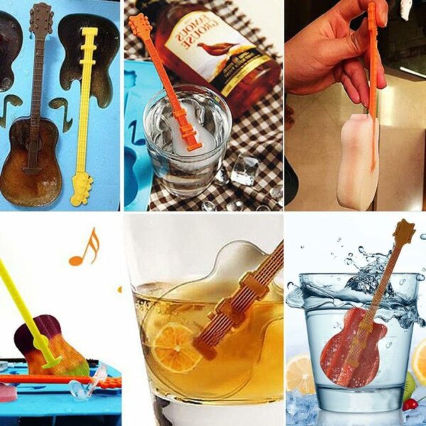 Moule à Glaçon et Chocolat en Silicone Forme Guitare