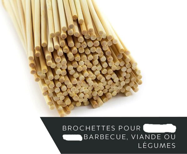Pique brochette en bambou spécial barbecue