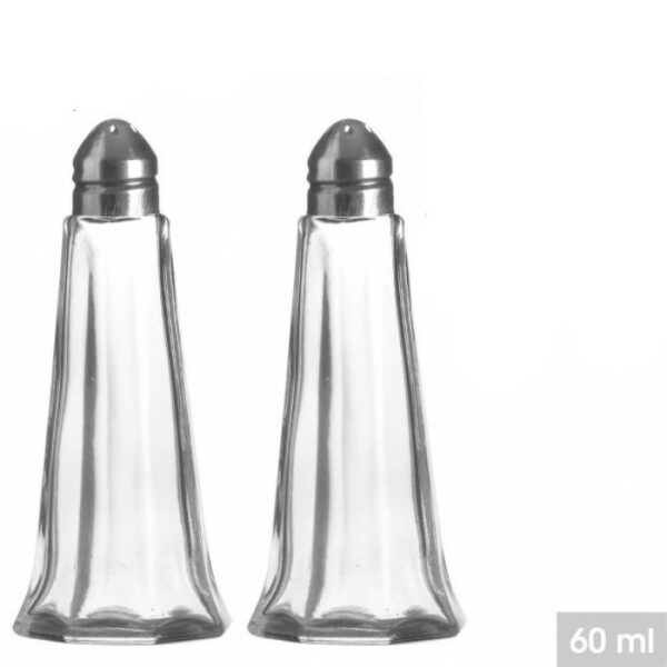 SALIERE ET POIVRIERE EN VERRE 60ML