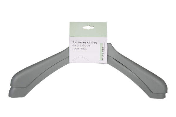 Lot de 2 Couvres Cintres en Plastique Rigide Couverture de Cintre Placard Penderie Dressing